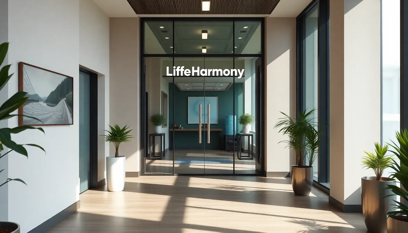 A welcoming entrance to the LifeHarmony Austria office