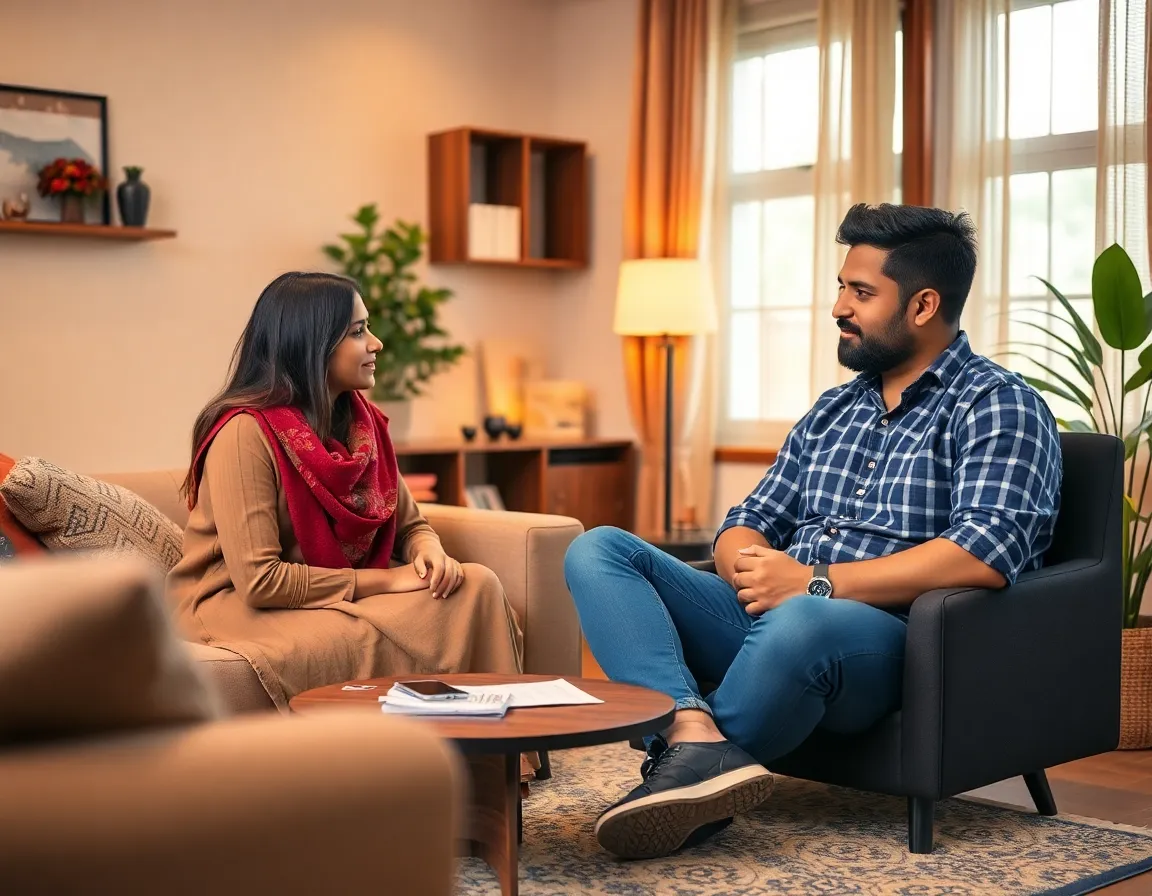 Cozy life coaching session with warm atmosphere